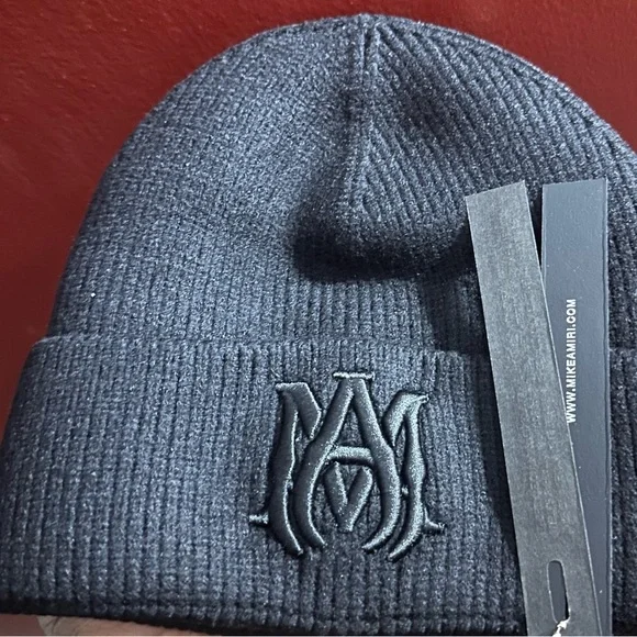 Black AMIRI winter hat